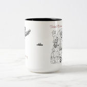Der Wind unter meiner Bulldogge-Tasse Zweifarbige Tasse (Mittel)