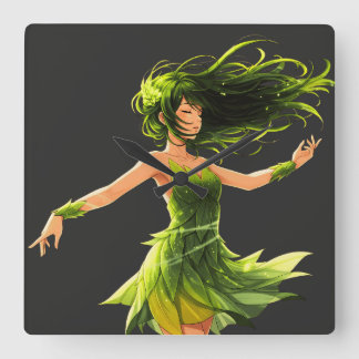 Der Windsurfer Quadratische Wanduhr