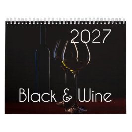 Der Wine Wall Calendar 2026 - Schwarz & Wein Kalender