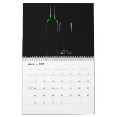 Der Wine Wall Calendar 2026 - Schwarz & Wein Kalender (Mär 2027)