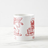 Der Winged Löwe von Venedig, Italien Kaffeetasse (Mittel)