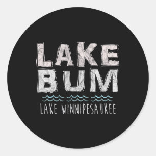 Der Winnipesaukee-See ist zum Entspannen! Sommerfe Runder Aufkleber