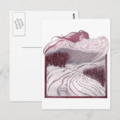 Der Winter als schöne Frau persönlich Postkarte (Vorne/Hinten)
