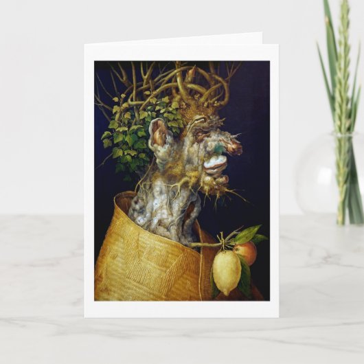 Der Winter, Arcimboldo Karte (Vorderseite)