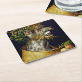 Der Winter, Arcimboldo Rechteckiger Pappuntersetzer (angewinkelt)