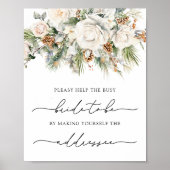 Der Winter hilft der geschäftigen Braut bei der Ad Poster (Vorne)