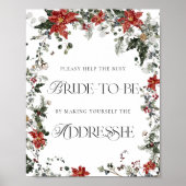 Der Winter hilft der geschäftigen Braut bei der Ad Poster (Vorne)