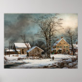 Der Winter im Land, ein kaltes Morgenarchiv pro Ja Poster (Vorne)