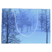 Der Winter im Wald Große Geschenktüte (Rückseite)