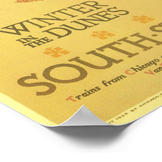 Der Winter in den Dünen Poster (Ecke)