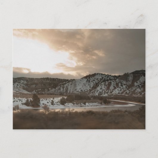 Der Winter in den Rockies Postkarte (Vorderseite)