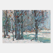 Der Winter in der schönen, farbenfrohen Kunst Geschenkpapier Set (Vorderseite 2)