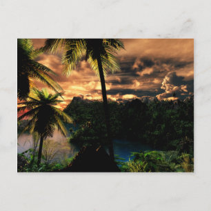 Der Winter in der Tropenkarte Postkarte