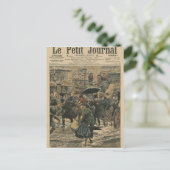 Der Winter in Paris beim Wandern im Schlamm Postkarte (Stehend Vorderseite)