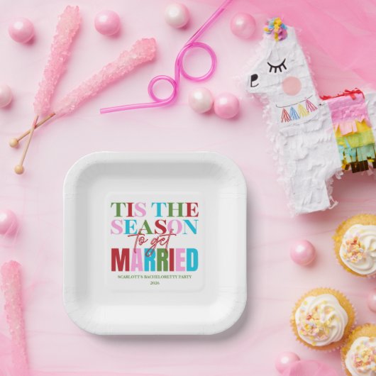 Der Winter ist die Jahreszeit, um Verheiratet Bach Pappteller (Party)