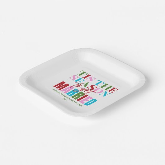 Der Winter ist die Jahreszeit, um Verheiratet Bach Pappteller (Gewinkelt)