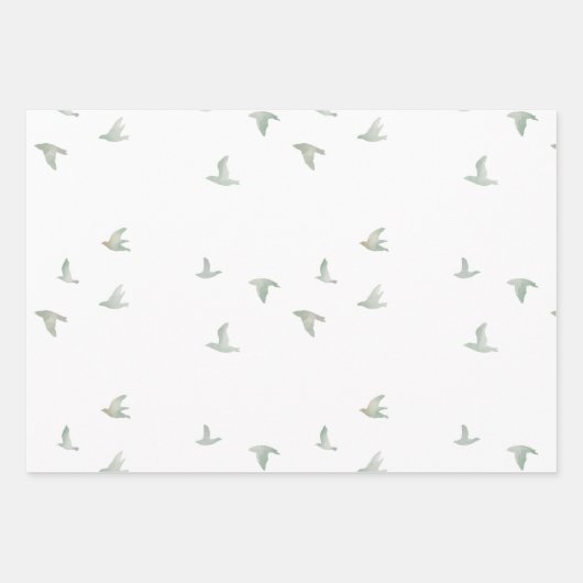 Der Winter ist grün, grau und weiß angeordnet Geschenkpapier Set (Vorderseite 3)