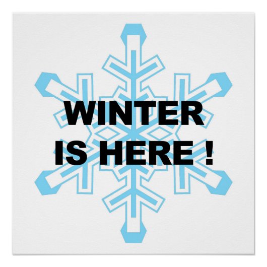 Der Winter ist hier, die liberale Schneeflocke. Poster (Vorderseite)