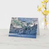 Der Winter ist hier Karte (Gelbe Blume)