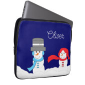 Der Winter ist schneereich: Dunkelblau Laptopschutzhülle (Vorne Rechts)