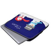 Der Winter ist schneereich: Dunkelblau Laptopschutzhülle (Vorne Knopf)