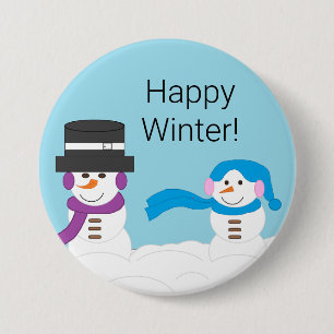 Der Winter ist schneereich: Hellblau Button