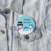 Der Winter ist schneereich:  Hellblau Button (Beispiel)