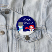 Der Winter ist ziemlich schneereich: Dunkelblau Button (Beispiel)