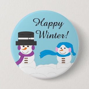 Der Winter ist ziemlich schneereich: Hellblau Button