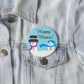 Der Winter ist ziemlich schneereich: Hellblau Button (Beispiel)