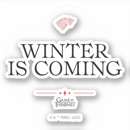Der Winter kommt Aufkleber (Vorderseite)