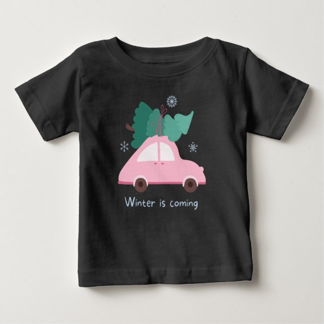 Der Winter kommt Baby T-shirt (Vorderseite)