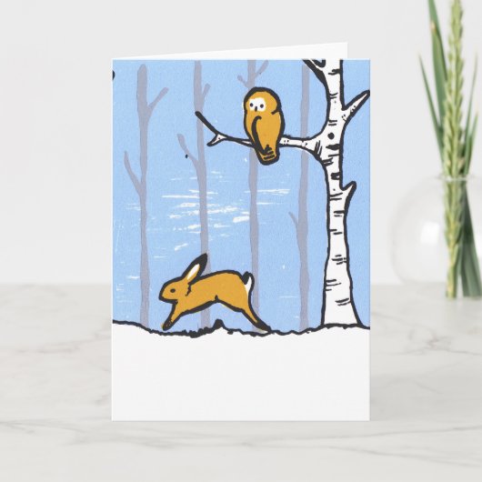 Der Winter kommt Feiertagskarte (Vorderseite)