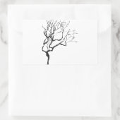 Der Winter kommt zum Trendy Wintery Nature Tree Rechteckiger Aufkleber (Tasche)
