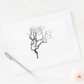 Der Winter kommt zum Trendy Wintery Nature Tree Rechteckiger Aufkleber (Umschlag)
