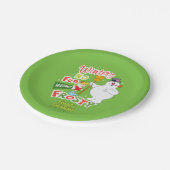 Der Winter macht keinen Spaß ohne Frost den Schnee Pappteller (Schrägansicht)