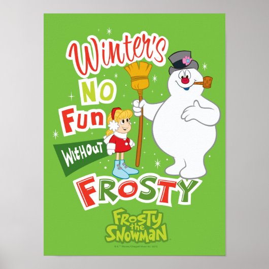 Der Winter macht keinen Spaß ohne Frost den Schnee Poster (Vorne)