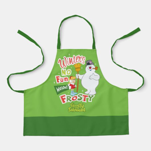 Der Winter macht keinen Spaß ohne Frost den Schnee Schürze (Vorderseite)