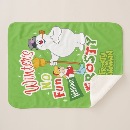 Der Winter macht keinen Spaß ohne Frost den Schnee Sherpadecke (Vorderseite (Horizontal))