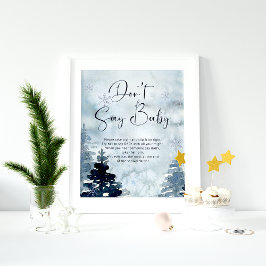 Der Winter sagt kein Babyposter Poster