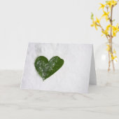 Der Winter-Schnee-romantisches Herz der Natur der Karte (Gelbe Blume)