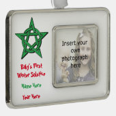 Der Winter-Sonnenwende-Andenken-Verzierung Wicca Rahmen-Ornament Silber (Rechts)