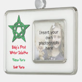 Der Winter-Sonnenwende-Andenken-Verzierung Wicca Rahmen-Ornament Silber (Links)