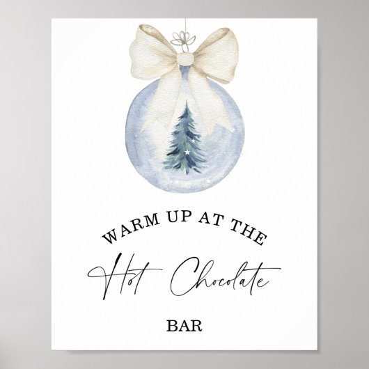 Der Winter wärmt beim Hot Chocolate Bar Poster auf (Vorne)