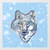 Der Winter Wolf Fensteraufkleber (Blatt)
