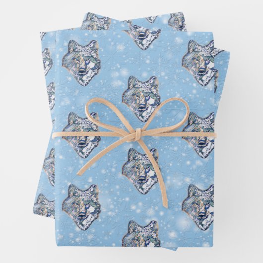 Der Winter Wolf Geschenkpapier Set (Beispiel)