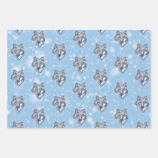 Der Winter Wolf Geschenkpapier Set (Vorderseite)