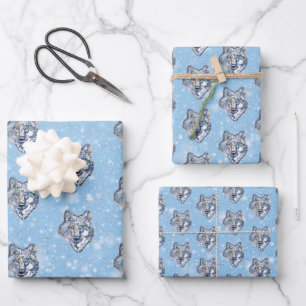 Der Winter Wolf Geschenkpapier Set
