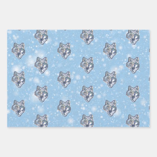 Der Winter Wolf Geschenkpapier Set (Vorderseite 3)