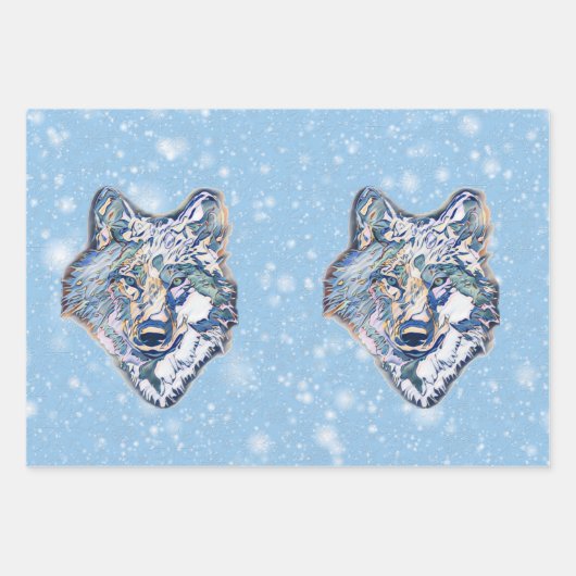 Der Winter Wolf Geschenkpapier Set (Vorderseite 2)